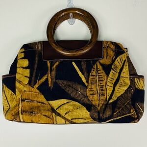 Relic by Fossil Vintage-Inspired Brown Leaf Print Women’s Top-Handle Bag